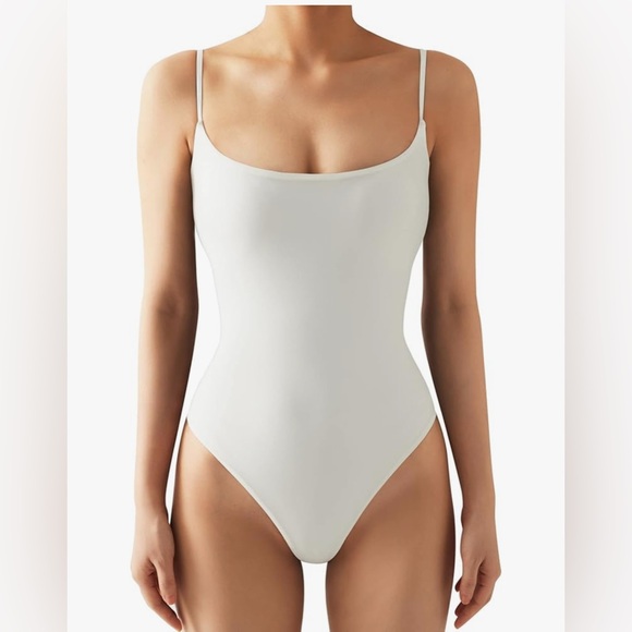 SUUKSESS Women Sexy Square Neck Thong Bodysuit Backless Cami Bodysuit Top - Picture 1 of 10